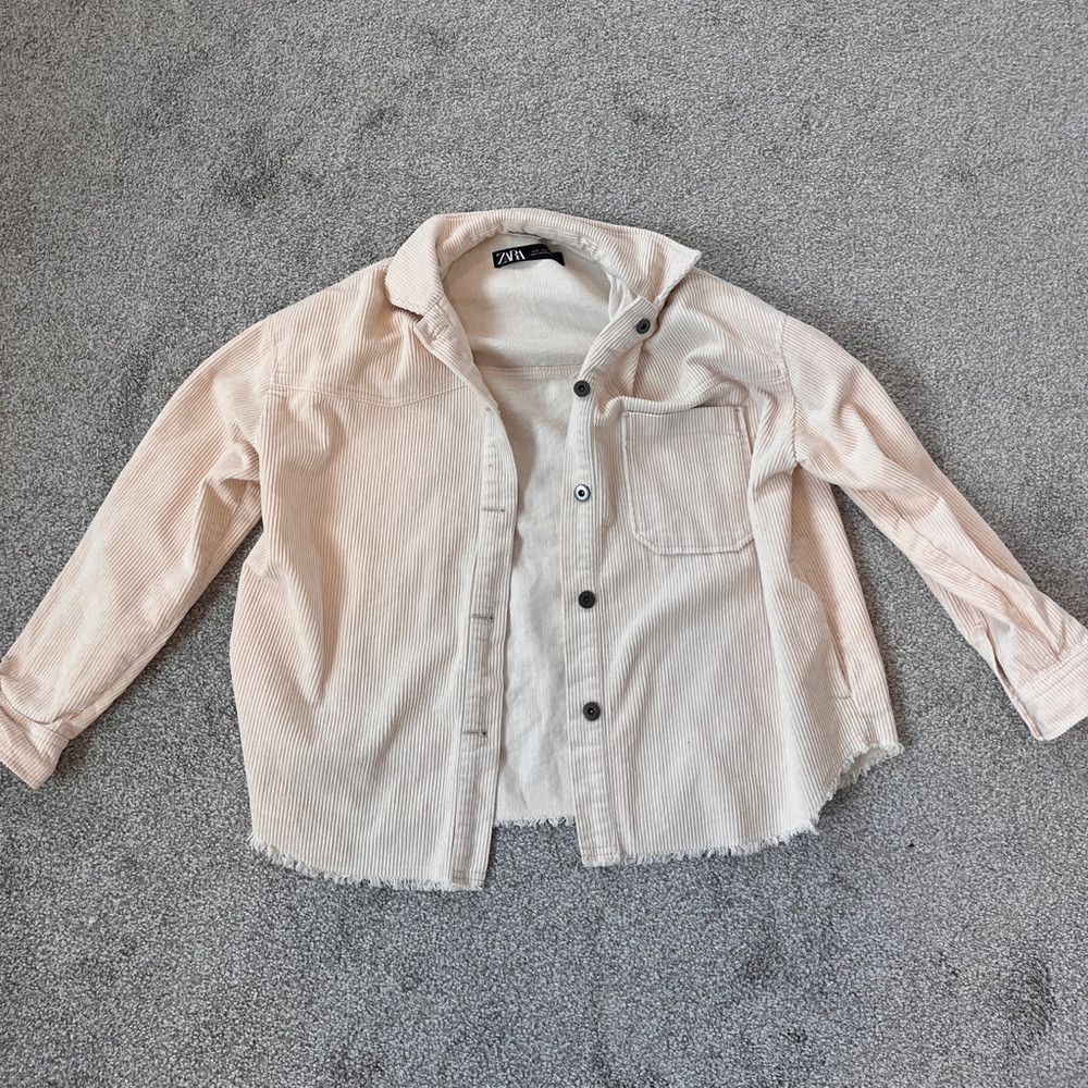 Zara cream corduroy jacket
